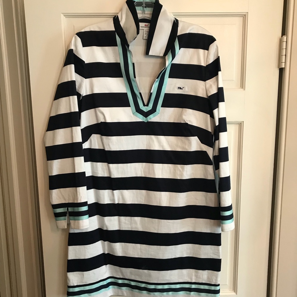 Vineyard Vines striped collared long sleeve dress
